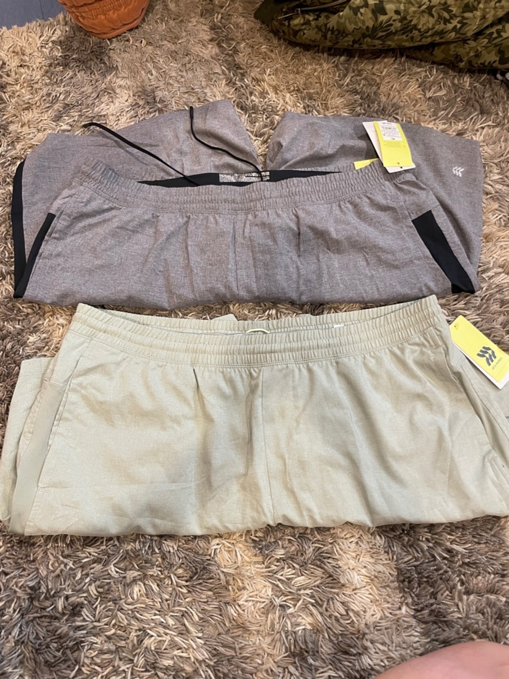 all in motion Men's Pull-On Joggers in Gray and Light Tan